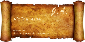Jóna Aida névjegykártya